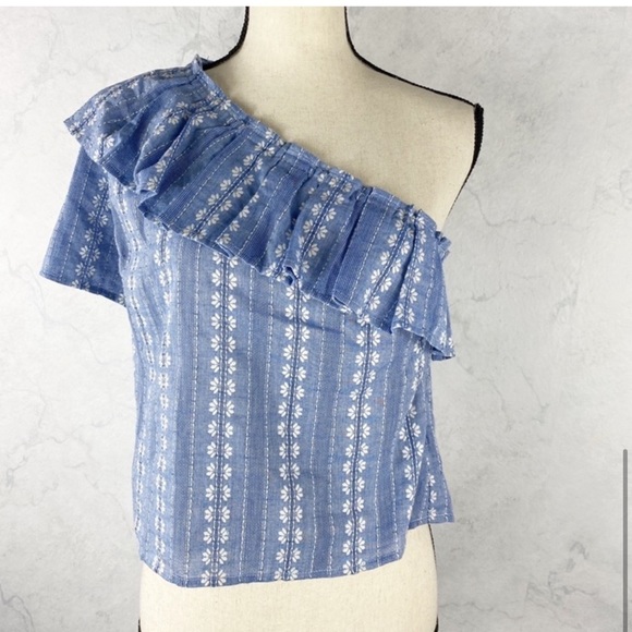 [Splendid] Floral Embroidered Off Shoulder Top - Picture 5 of 7